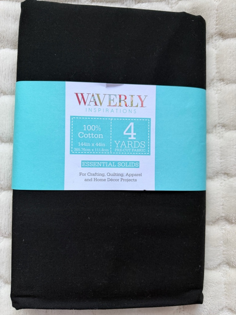 Waverly Black Cotton Fabric 4 Yards